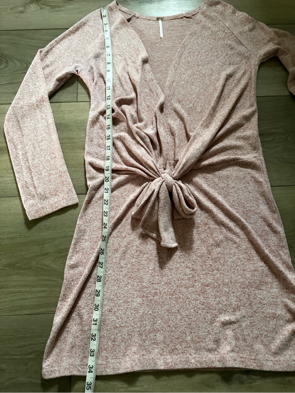 FREE PEOPLE Ginger Cozy Tie Front Sweater Dress EUC - Picture 5 of 8